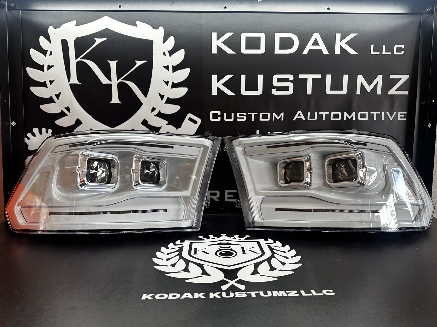 Ram 1500/2500/3500 Double Projector Colormatched Headlights 2009-2018