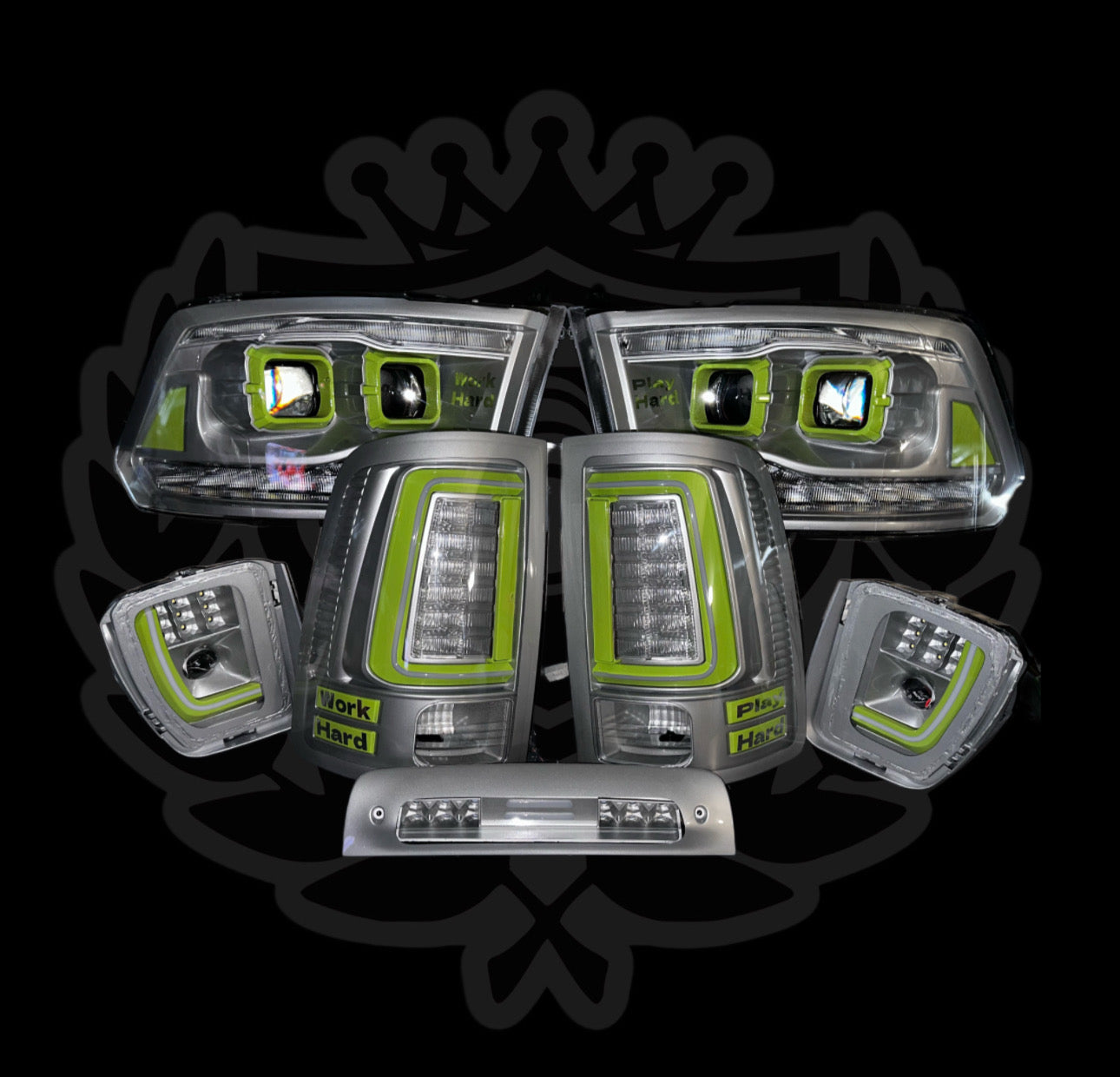 Ram 1500/2500/3500 Double Projector Colormatched Headlights 2009-2018