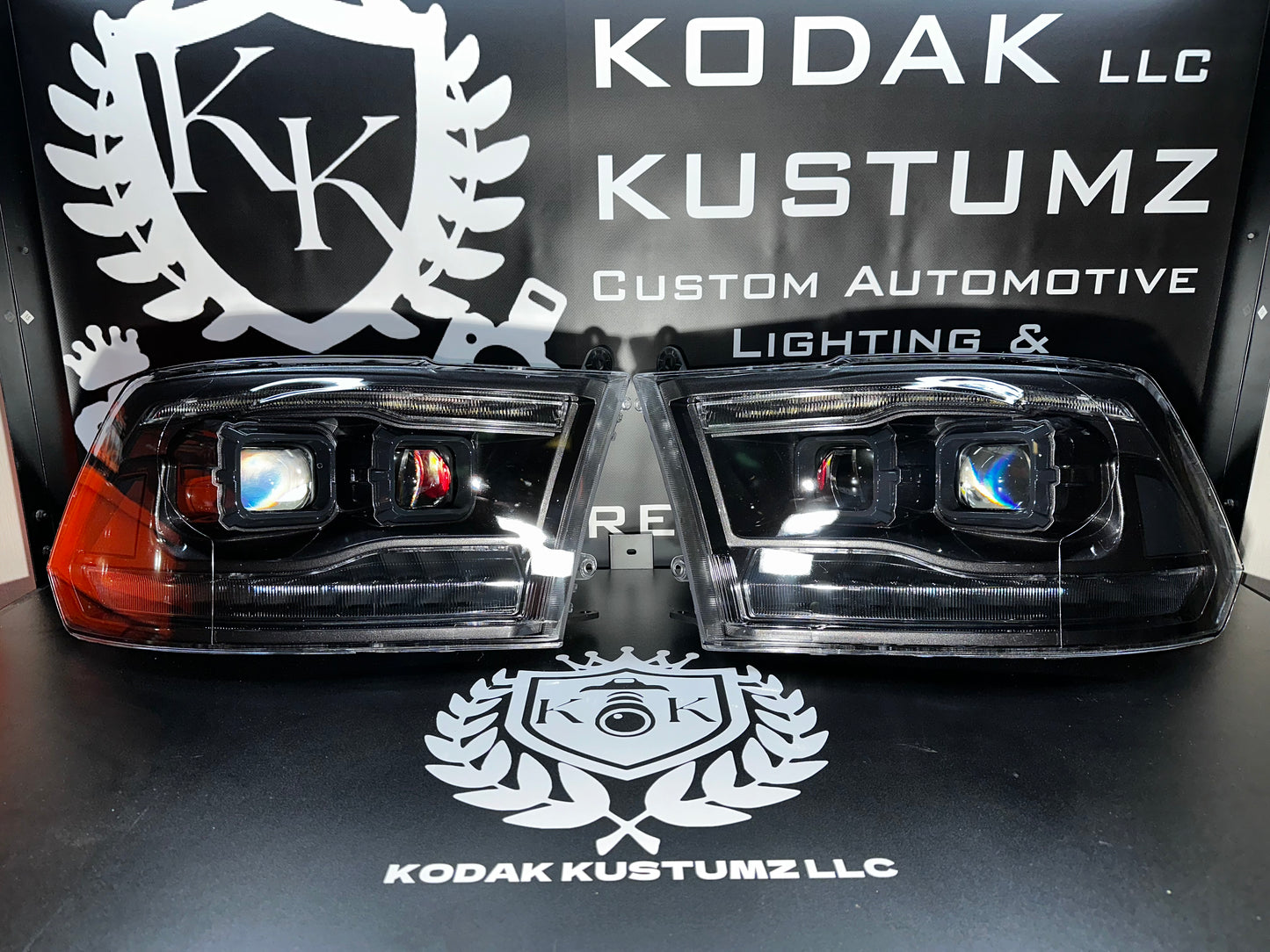 Ram 1500/2500/3500 Double Projector Colormatched Headlights 2009-2018