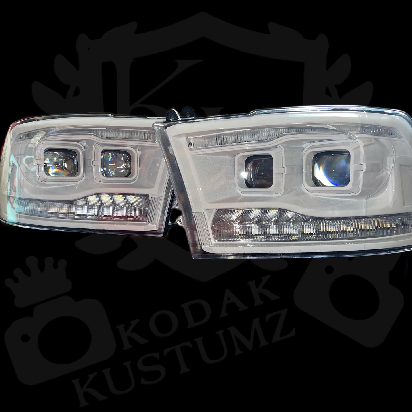 Ram 1500/2500/3500 Double Projector Colormatched Headlights 2009-2018
