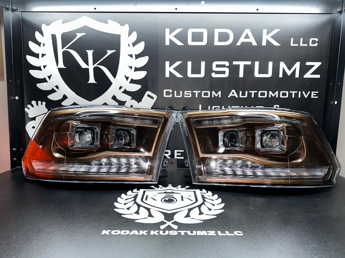 Ram 1500/2500/3500 Double Projector Colormatched Headlights 2009-2018