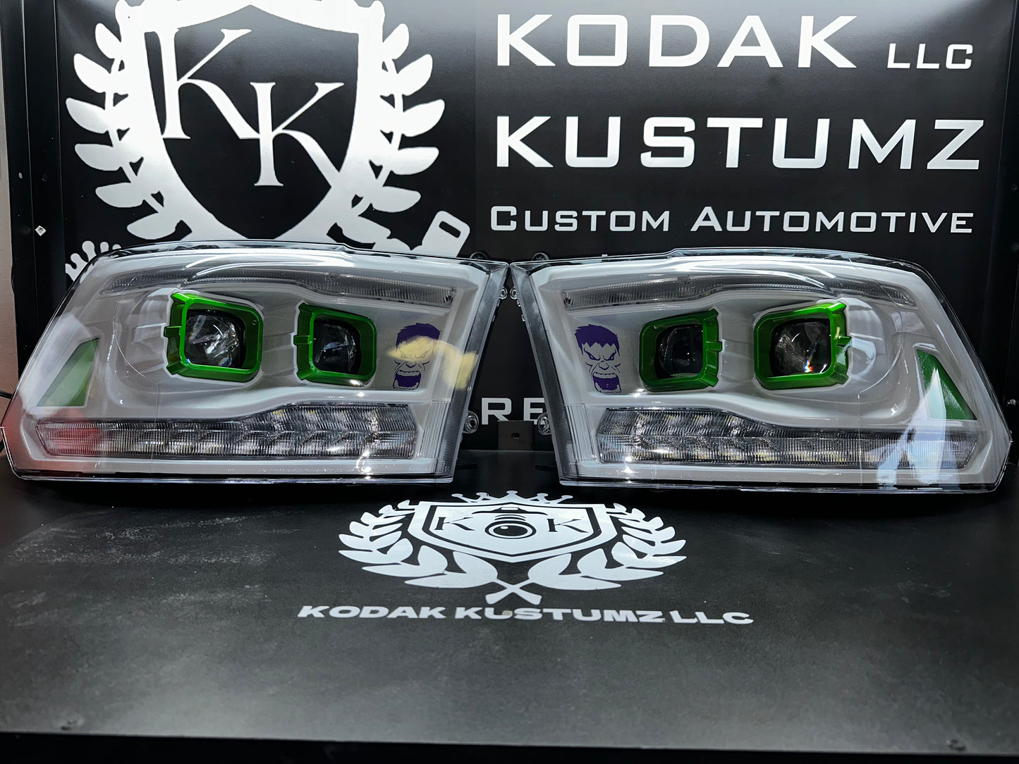 Ram 1500/2500/3500 Double Projector Colormatched Headlights 2009-2018
