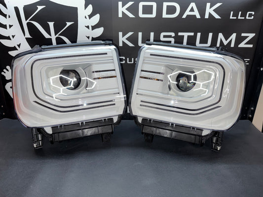 GMC Sierra Rep LED Colormatched Headlights 2014-2018