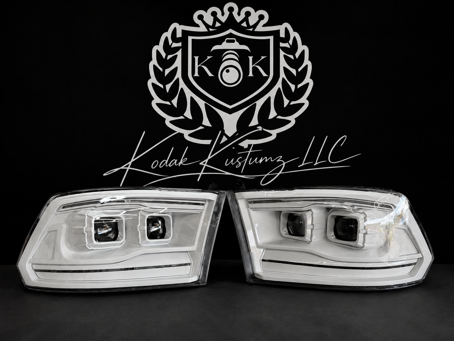 Ram 1500/2500/3500 Double Projector Colormatched Headlights 2009-2018