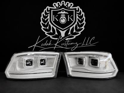 Ram 1500/2500/3500 Double Projector Colormatched Headlights 2009-2018