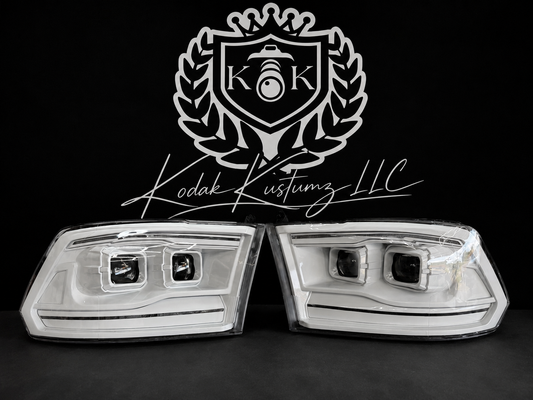 Ram 1500/2500/3500 Double Projector Colormatched Headlights 2009-2018